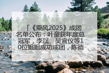 《乘风2025》成团名单公布：叶童获年度总冠军，李晟、吴宣仪等10位姐姐成功成团，陈德容获年度高光人物