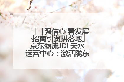 「强信心 看发展·招商引资拼落地」京东物流JDL天水运营中心：激活陇东南区域经济新引擎