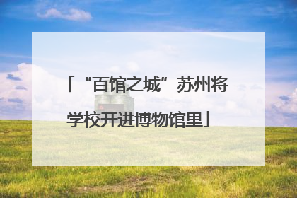 “百馆之城”苏州将学校开进博物馆里