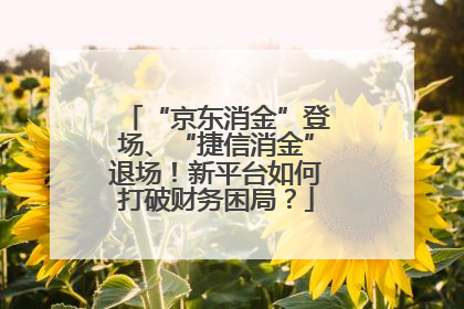 “京东消金”登场、“捷信消金”退场！新平台如何打破财务困局？