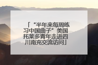 “半年来每周练习中国曲子”美国托莱多青年走进四川南充交流访问