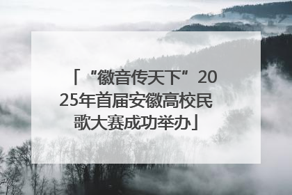 “徽音传天下”2025年首届安徽高校民歌大赛成功举办