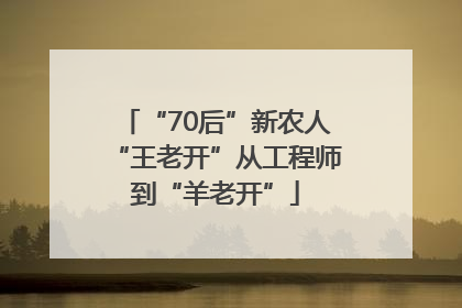 “70后”新农人“王老开”从工程师到“羊老开”