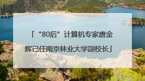 “80后”计算机专家唐金辉已任南京林业大学副校长