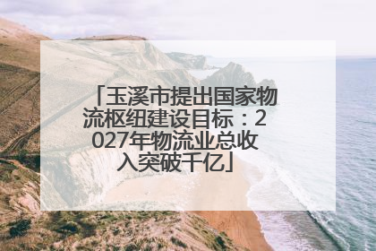 玉溪市提出国家物流枢纽建设目标：2027年物流业总收入突破千亿