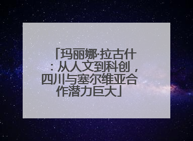 玛丽娜·拉古什：从人文到科创，四川与塞尔维亚合作潜力巨大