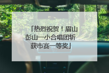 热烈祝贺！眉山彭山一小合唱团斩获市赛一等奖
