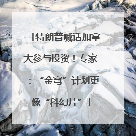 特朗普喊话加拿大参与投资！专家：“金穹”计划更像“科幻片”
