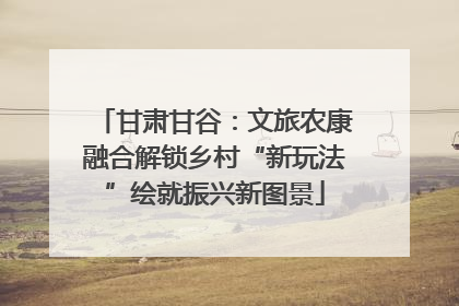 甘肃甘谷：文旅农康融合解锁乡村“新玩法”绘就振兴新图景