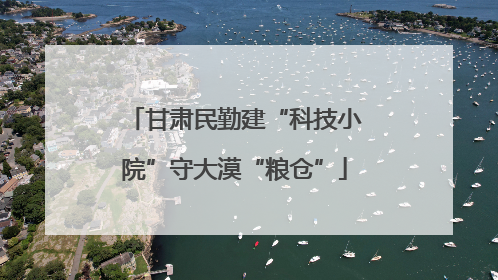 甘肃民勤建“科技小院”守大漠“粮仓”