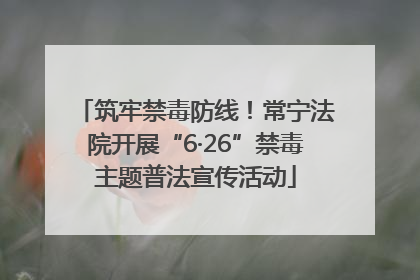 筑牢禁毒防线！常宁法院开展“6·26”禁毒主题普法宣传活动