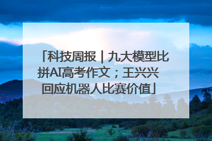 科技周报｜九大模型比拼AI高考作文；王兴兴回应机器人比赛价值
