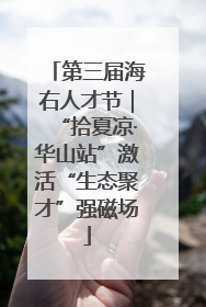 第三届海右人才节｜“拾夏凉·华山站”激活“生态聚才”强磁场
