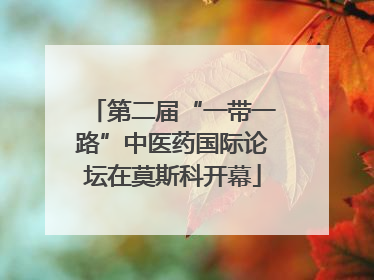 第二届“一带一路”中医药国际论坛在莫斯科开幕