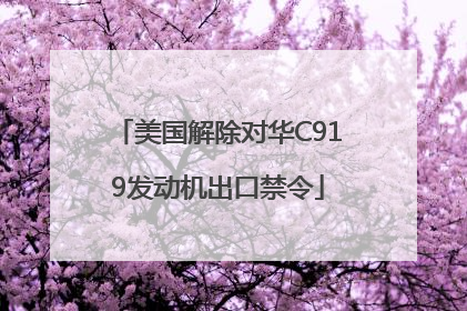 美国解除对华C919发动机出口禁令