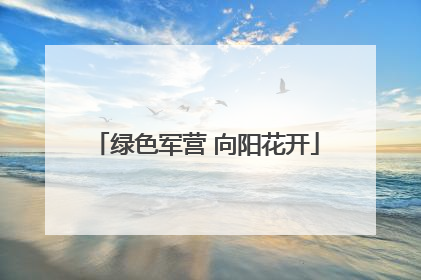 绿色军营 向阳花开
