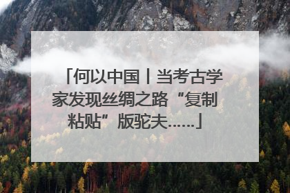 何以中国丨当考古学家发现丝绸之路“复制粘贴”版驼夫……