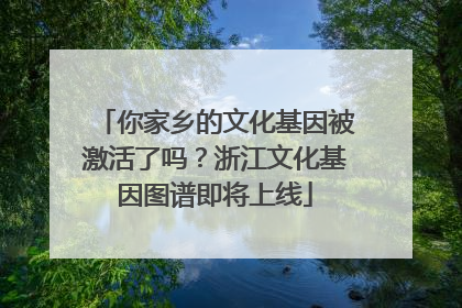 你家乡的文化基因被激活了吗？浙江文化基因图谱即将上线