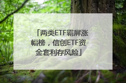 两类ETF霸屏涨幅榜，信创ETF资金套利存风险