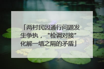 两村民因通行问题发生争执，“检调对接”化解一墙之隔的矛盾