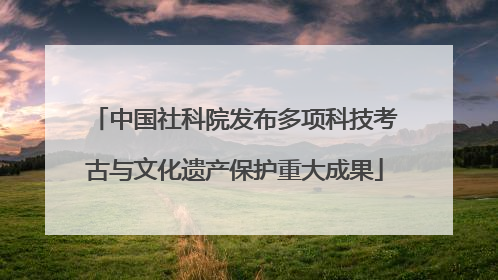 中国社科院发布多项科技考古与文化遗产保护重大成果