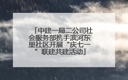 中建一局二公司社会服务部携手滨河东里社区开展“庆七一”联建共建活动