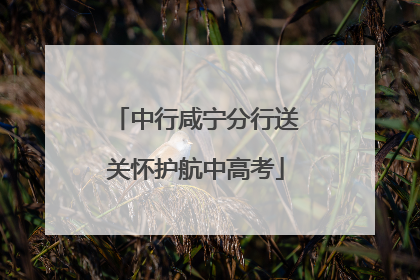 中行咸宁分行送关怀护航中高考