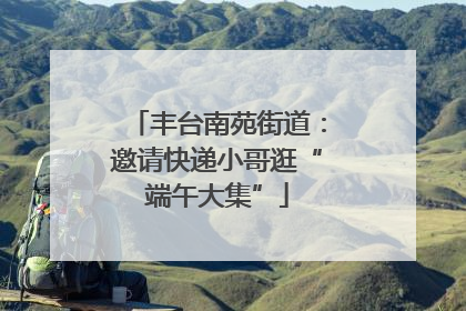 丰台南苑街道：邀请快递小哥逛“端午大集”