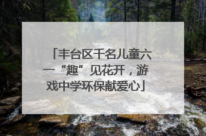 丰台区千名儿童六一“趣”见花开，游戏中学环保献爱心