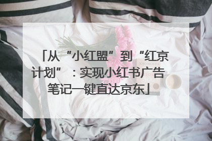 从“小红盟”到“红京计划”：实现小红书广告笔记一键直达京东