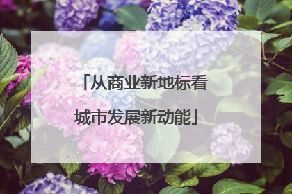 从商业新地标看城市发展新动能