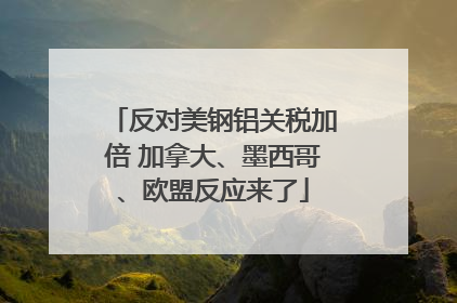 反对美钢铝关税加倍 加拿大、墨西哥、欧盟反应来了