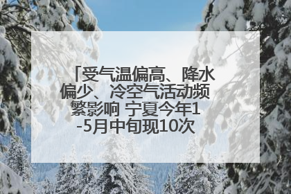 受气温偏高、降水偏少、冷空气活动频繁影响 宁夏今年1-5月中旬现10次定级沙尘天气过程