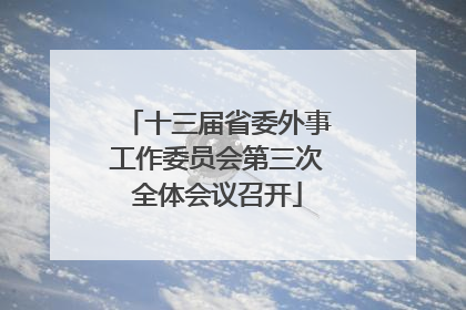 十三届省委外事工作委员会第三次全体会议召开