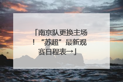 南京队更换主场！“苏超”最新观赛日程表→