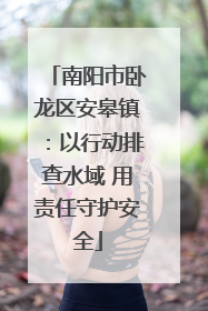 南阳市卧龙区安皋镇：以行动排查水域 用责任守护安全