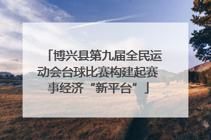 博兴县第九届全民运动会台球比赛构建起赛事经济“新平台”