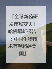 全球新药研发市场变天！哈佛最新报告：中国生物技术有望超越美国