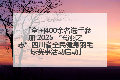全国400余名选手参加 2025 “蜀羽之志”四川省全民健身羽毛球赛事活动启动