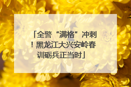 全警“满格”冲刺！黑龙江大兴安岭春训砺兵正当时