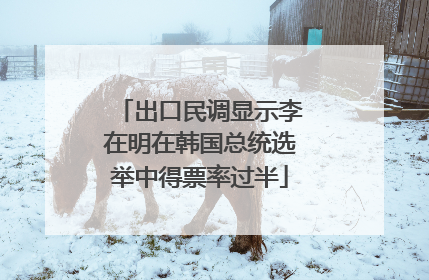 出口民调显示李在明在韩国总统选举中得票率过半