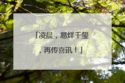 凌晨，易烊千玺，再传喜讯！