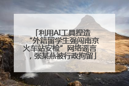 利用AI工具捏造 “外籍留学生强闯南京火车站安检”网络谣言，张某燕被行政拘留