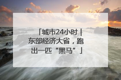 城市24小时｜东部经济大省，跑出一匹“黑马”