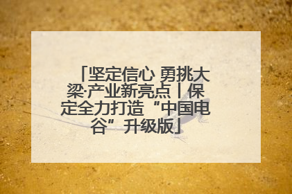 坚定信心 勇挑大梁·产业新亮点丨保定全力打造“中国电谷”升级版