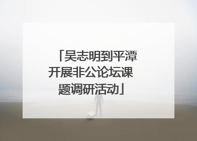 吴志明到平潭开展非公论坛课题调研活动