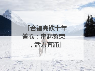 合福高铁十年答卷：串起繁荣，活力奔涌