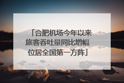 合肥机场今年以来旅客吞吐量同比增幅位居全国第一方阵