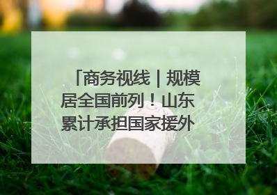 商务视线｜规模居全国前列！山东累计承担国家援外项目340多个