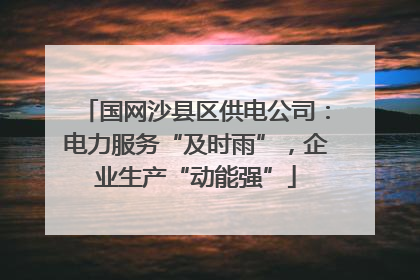 国网沙县区供电公司：电力服务“及时雨”，企业生产“动能强”